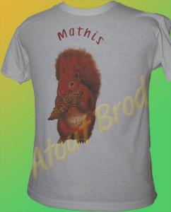 T-Shirt marqué en impression numérique pour un anniversaire d'enfant par Atout Brod