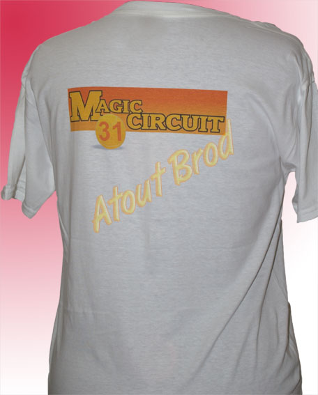 T-shirts imprimés par ATOUT BROD pour le MAGIC CIRCUIT de Roques ( vêtement, marquage textile, Toulouse, Mondonville