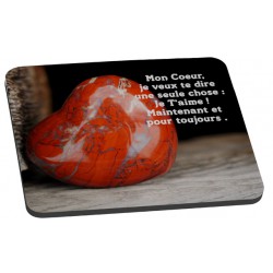 Tapis de sourie " Mon coeur ..."