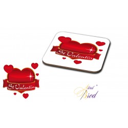 Sous-verre carré " saint valentin "