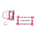 Mug cadre coeur photo