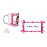 Mug cadre coeur photo