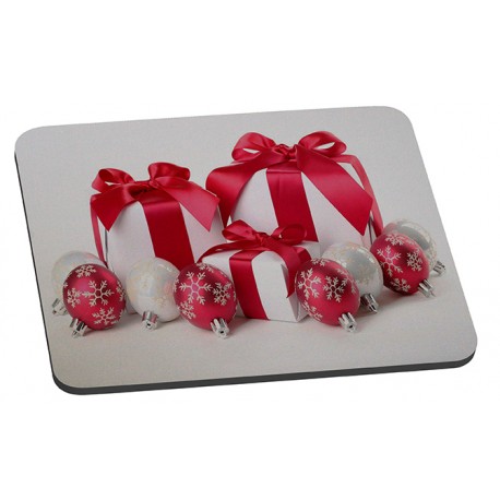 Tapis de souris " Les Cadeaux et boules de Noël "