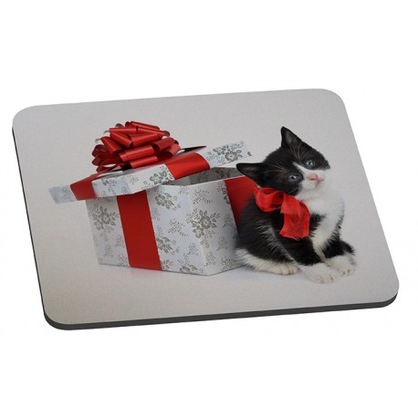 Tapis de souris " Le Cadeau et le chat "