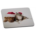 Tapis de souris " Chien et Chat de noël "