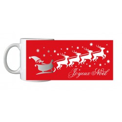 Mug Noël traîneau père noël rouge